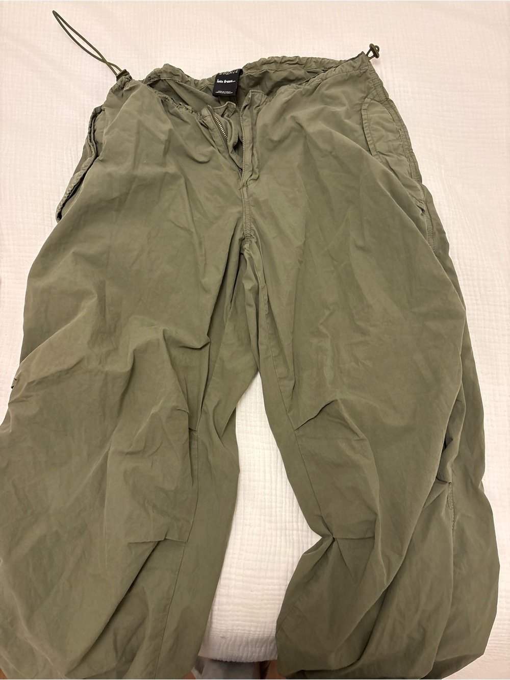 urban Outfitters Olive Green
Drawstring Cargo Pants